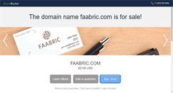 Desktop Screenshot of faabric.com